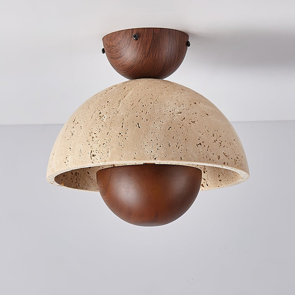 Nerio Travertine Ceiling Light by FIFTH & BEAM — product view 14