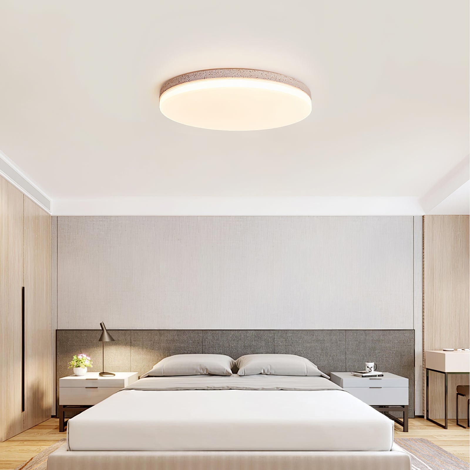 Noa Travertine Ceiling Light by FIFTH & BEAM — product view 2