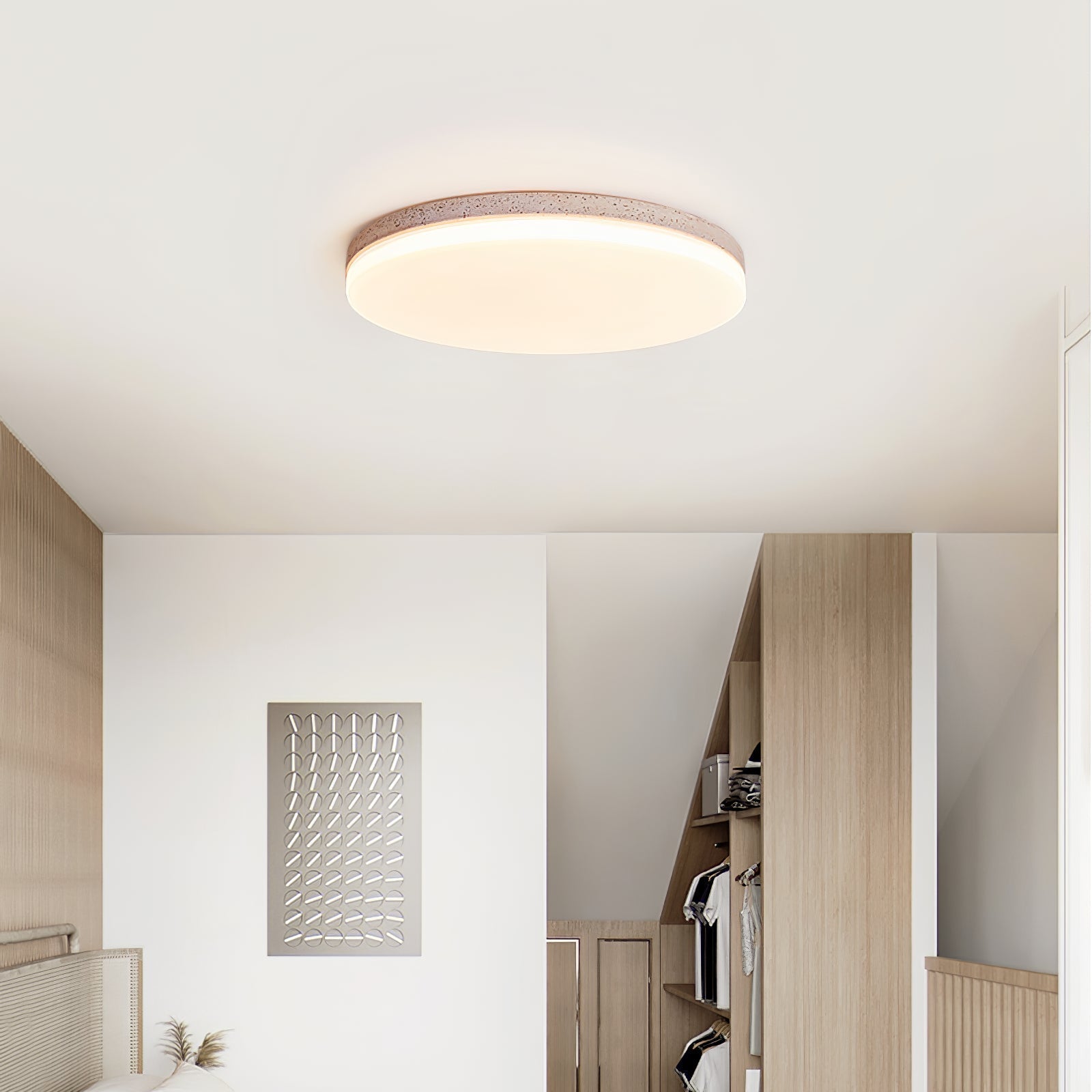 Noa Travertine Ceiling Light by FIFTH & BEAM — product view 4
