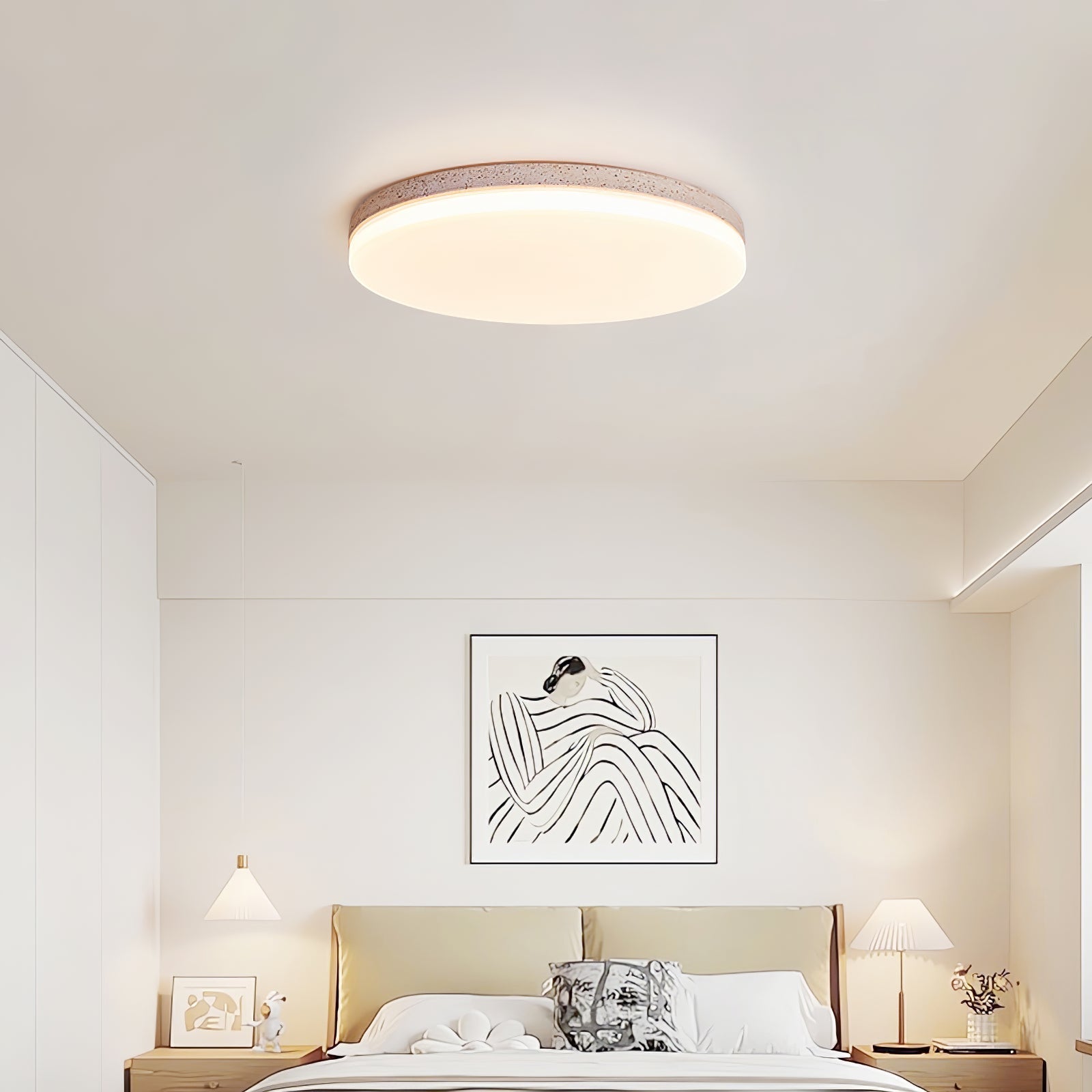 Noa Travertine Ceiling Light by FIFTH & BEAM — product view 6