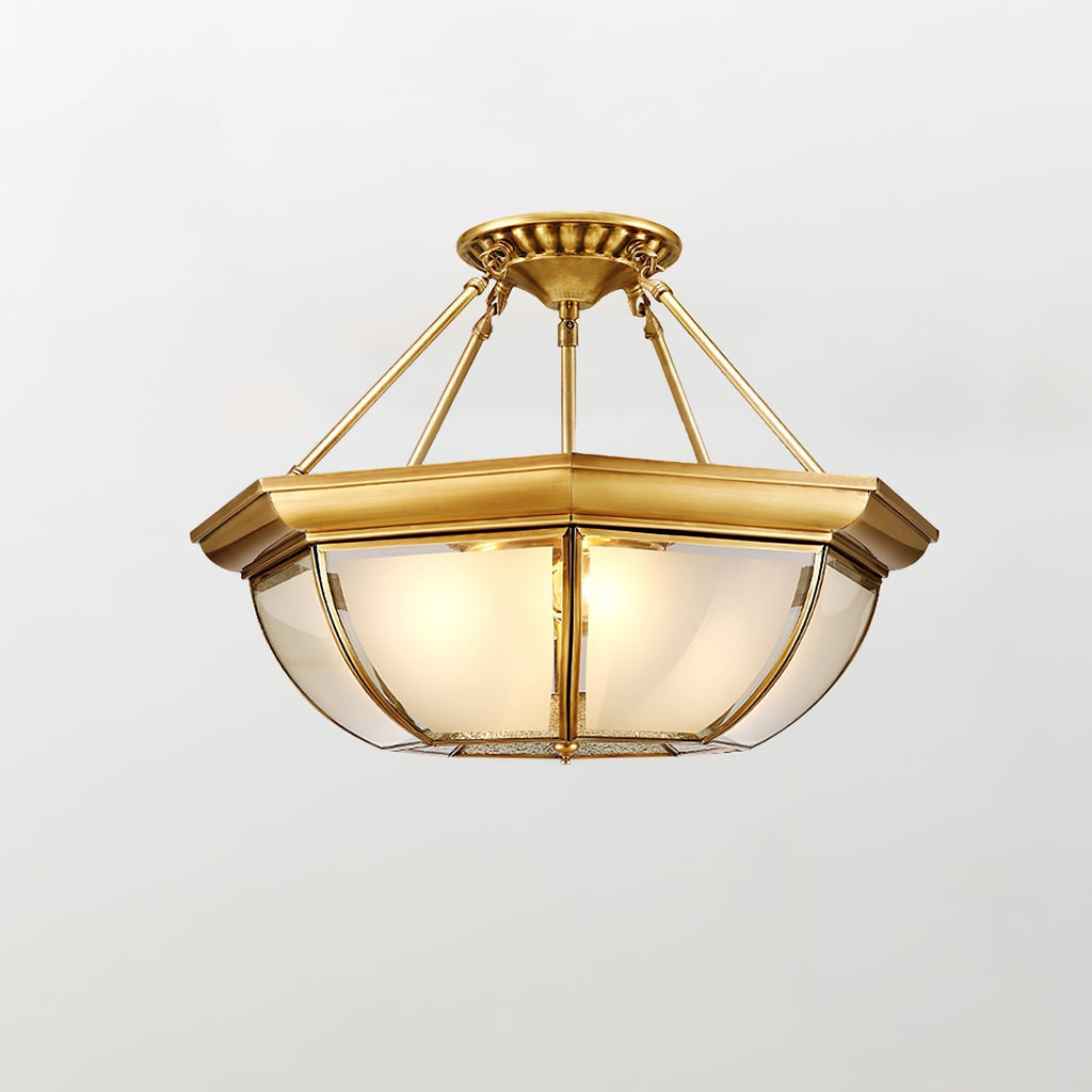 Bowl Shaped Brass Ceiling Lamp by FIFTH & BEAM — product view 15