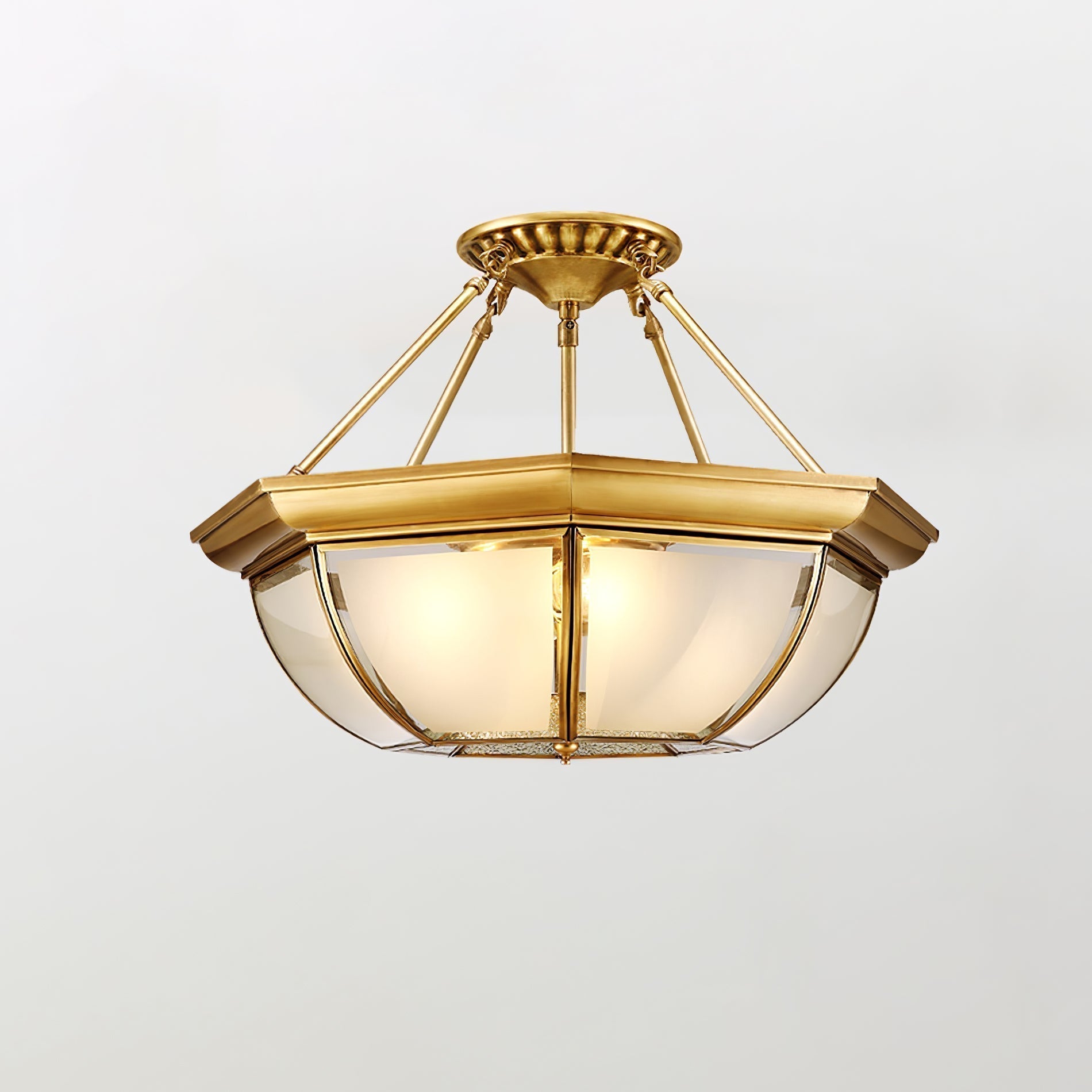 Bowl Shaped Brass Ceiling Lamp by FIFTH & BEAM — product view 15