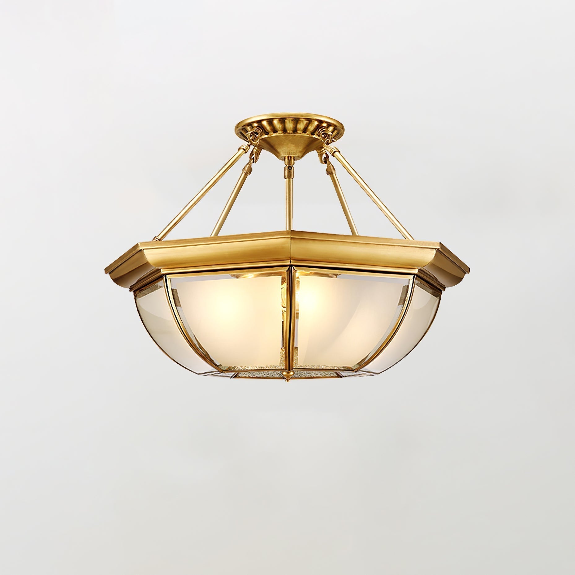 Bowl Shaped Brass Ceiling Lamp by FIFTH & BEAM — product view 13