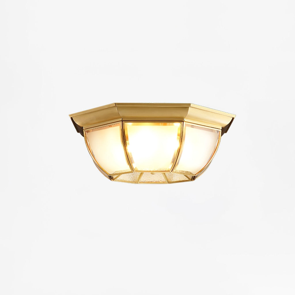 Bowl Shaped Brass Ceiling Lamp by FIFTH & BEAM — product view 9