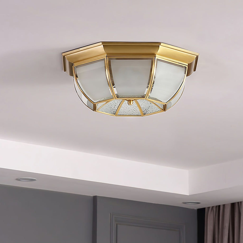 Bowl Shaped Brass Ceiling Lamp by FIFTH & BEAM — product view 7