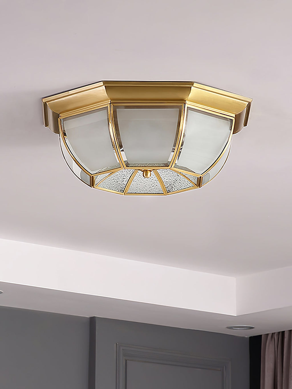 Bowl Shaped Brass Ceiling Lamp by FIFTH & BEAM — product view 10