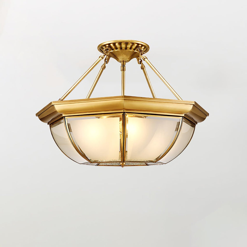 Bowl Shaped Brass Ceiling Lamp by FIFTH & BEAM — product view 8