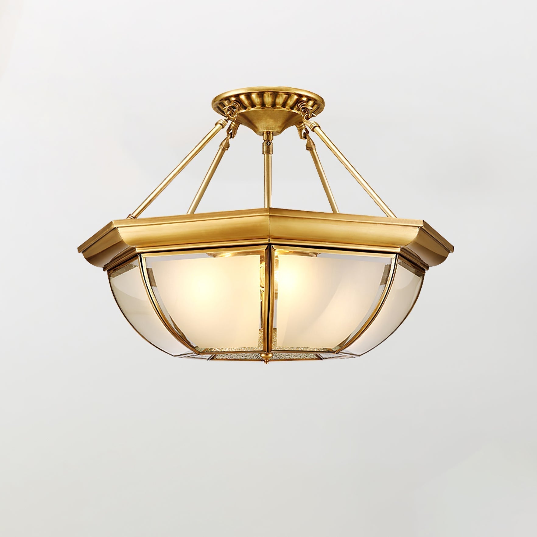 Bowl Shaped Brass Ceiling Lamp by FIFTH & BEAM — product view 20