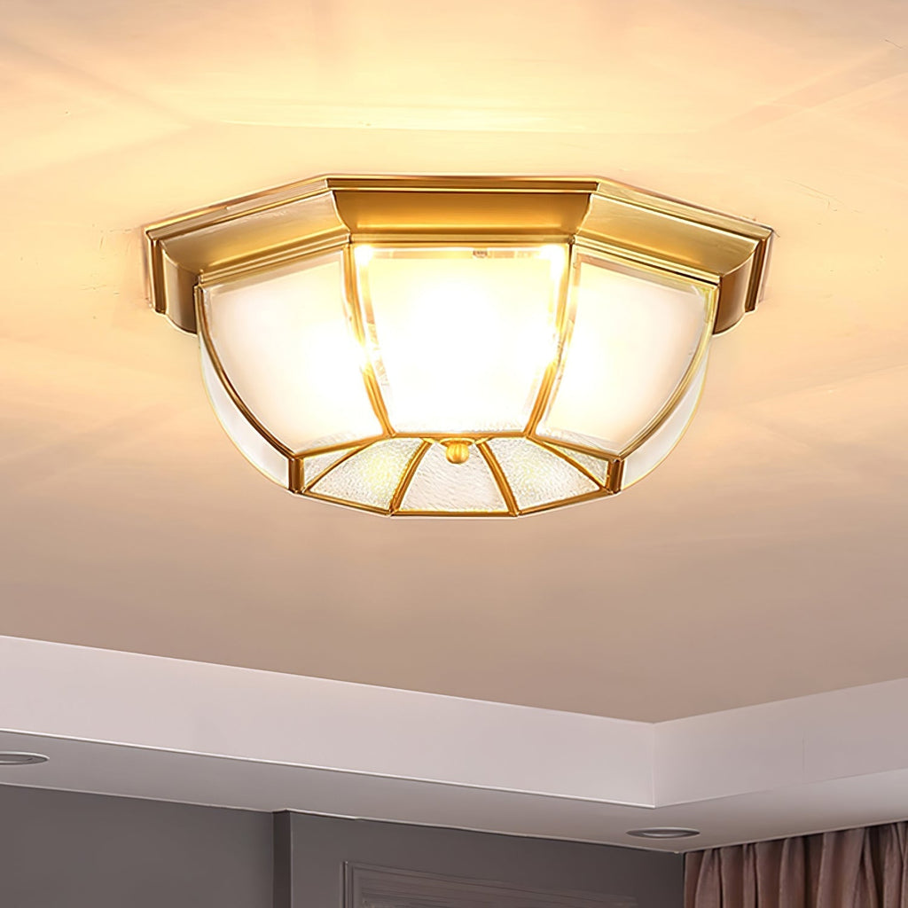 Bowl Shaped Brass Ceiling Lamp by FIFTH & BEAM — product view 11