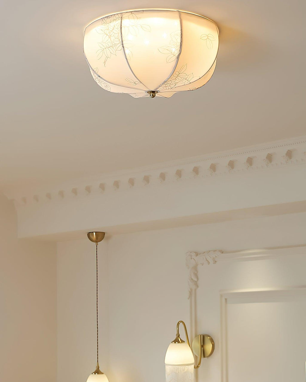 Orchid Fabric Ceiling Lamp by FIFTH & BEAM — product view 7