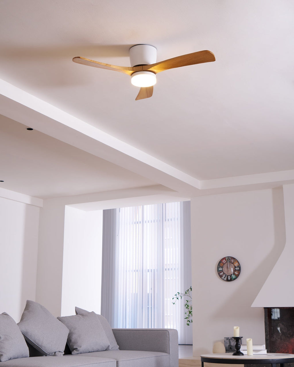 Nordic Wooden 42"/48"/52" Ceiling Fan Light by FIFTH & BEAM — product view 32