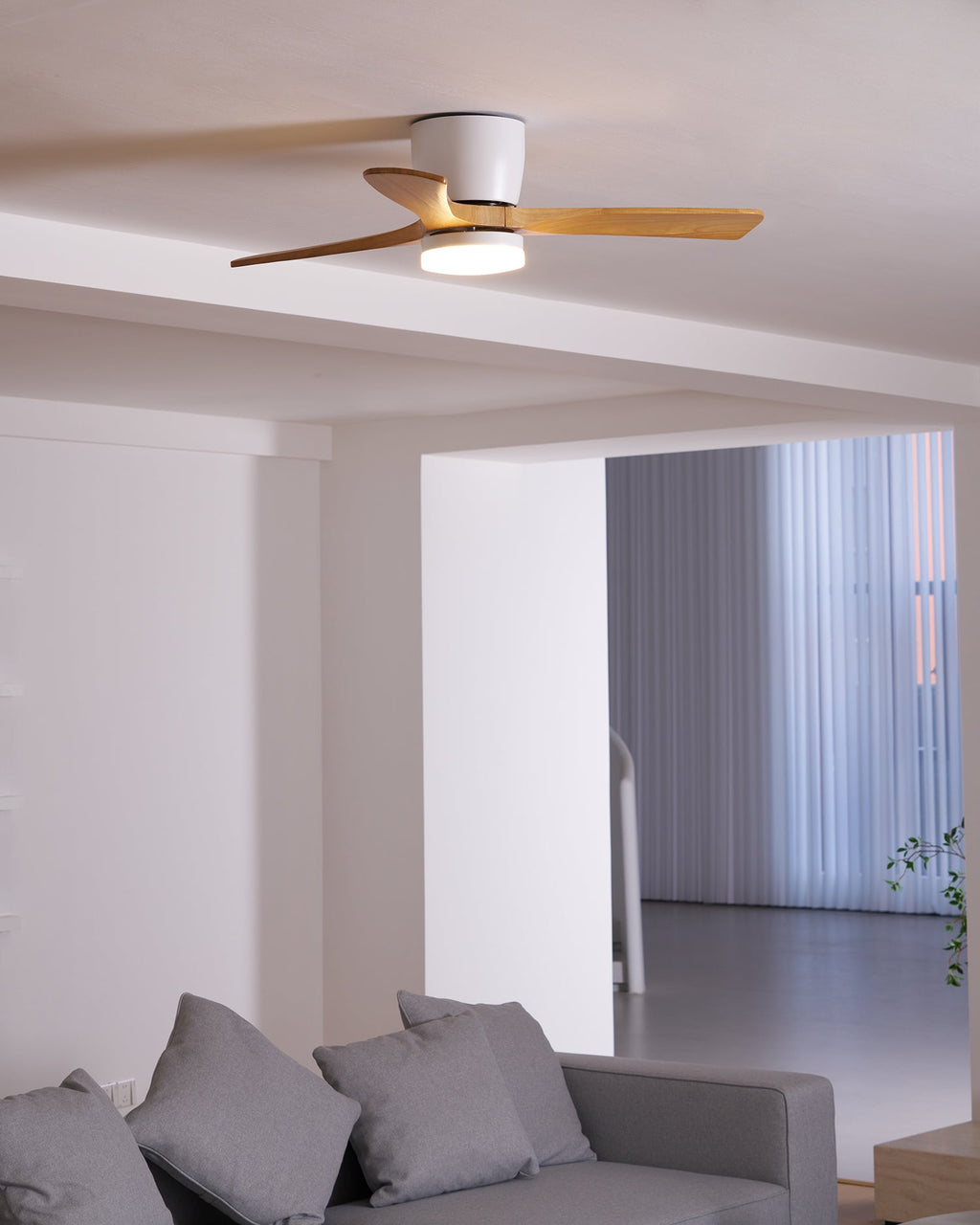 Nordic Wooden 42"/48"/52" Ceiling Fan Light by FIFTH & BEAM — product view 37