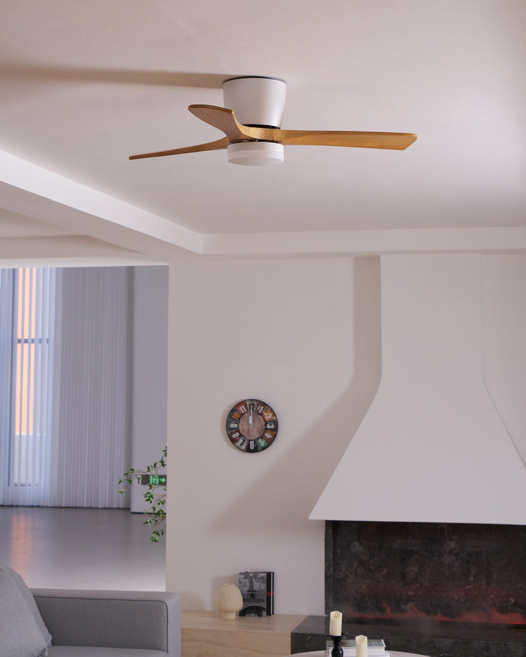 Nordic Wooden 42"/48"/52" Ceiling Fan Light by FIFTH & BEAM — product view 38