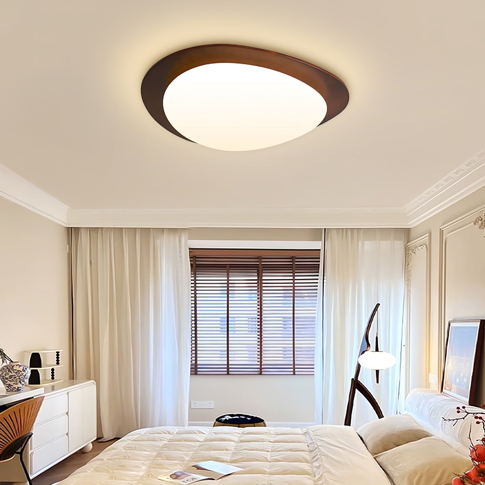 Pebble Wooden Ceiling Light by FIFTH & BEAM — product view 4