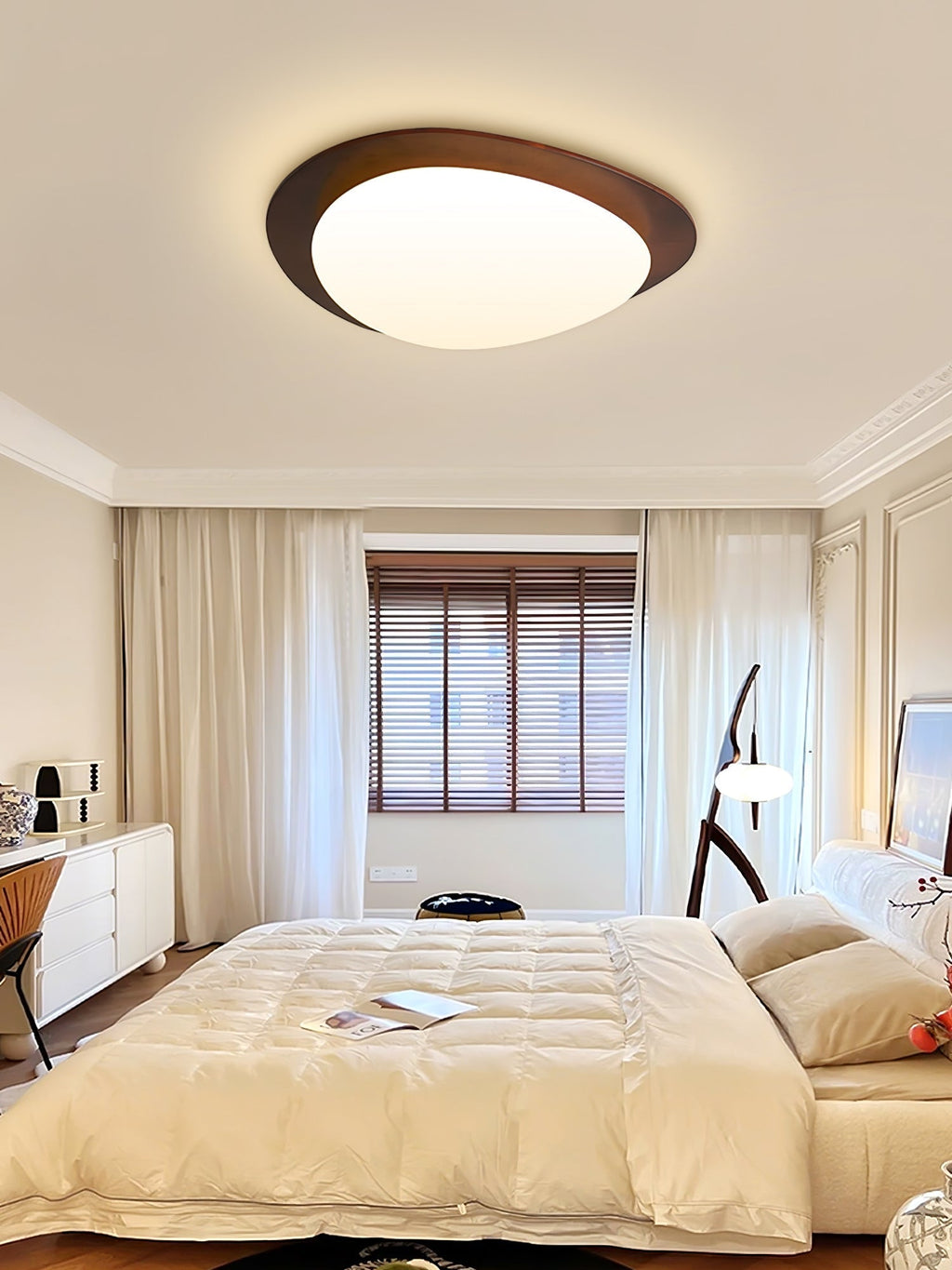 Pebble Walnut Ceiling Light by FIFTH & BEAM — product view 14