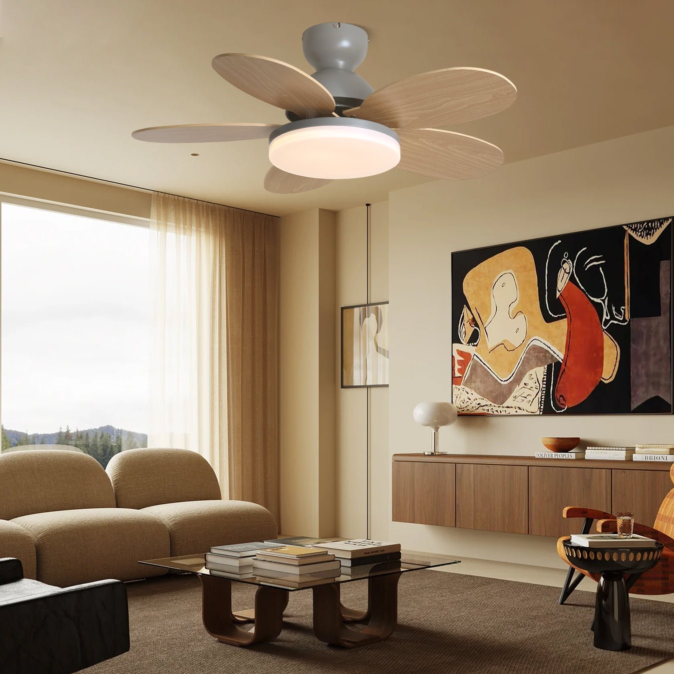 Petalo Ceiling Fan Light by FIFTH & BEAM — product view 7