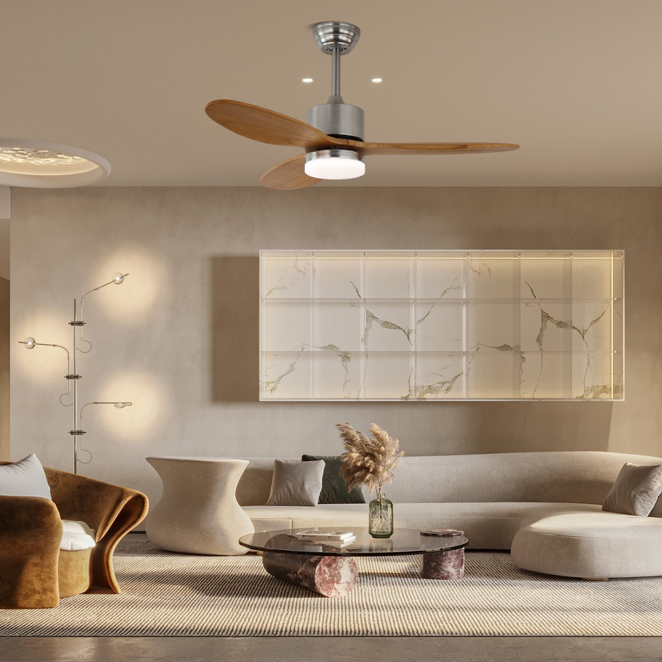 Polaris Ceiling Fan Light by FIFTH & BEAM — product view 3