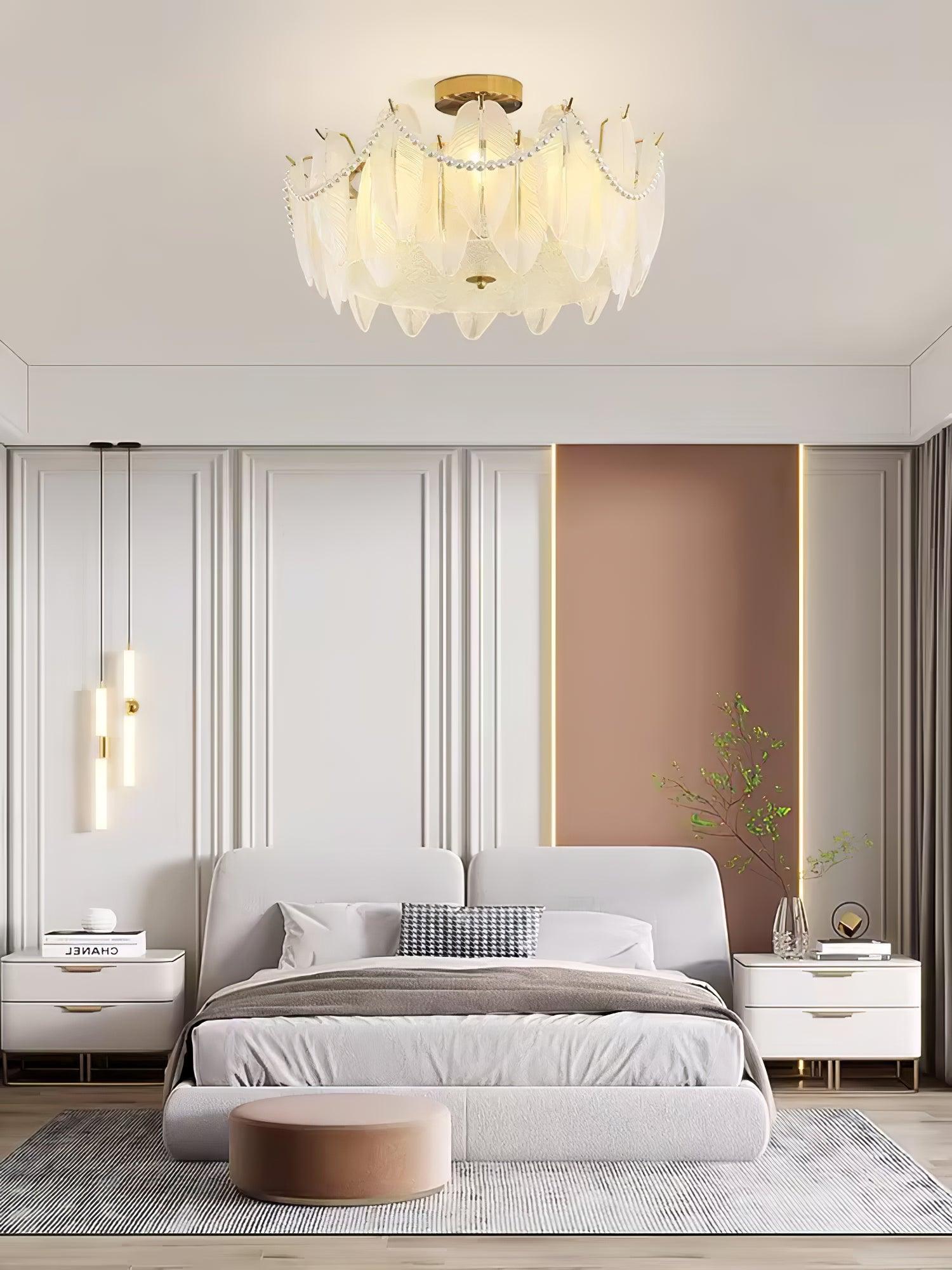 Retro Feather Ceiling Lamp by FIFTH & BEAM — product view 5