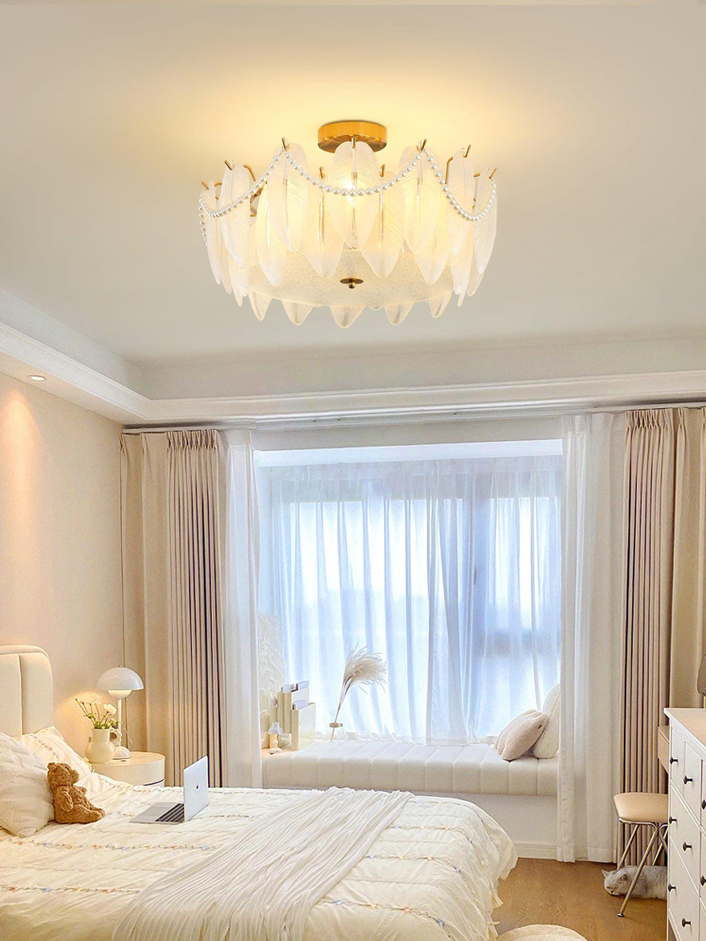 Retro Feather Ceiling Lamp by FIFTH & BEAM — product view 6