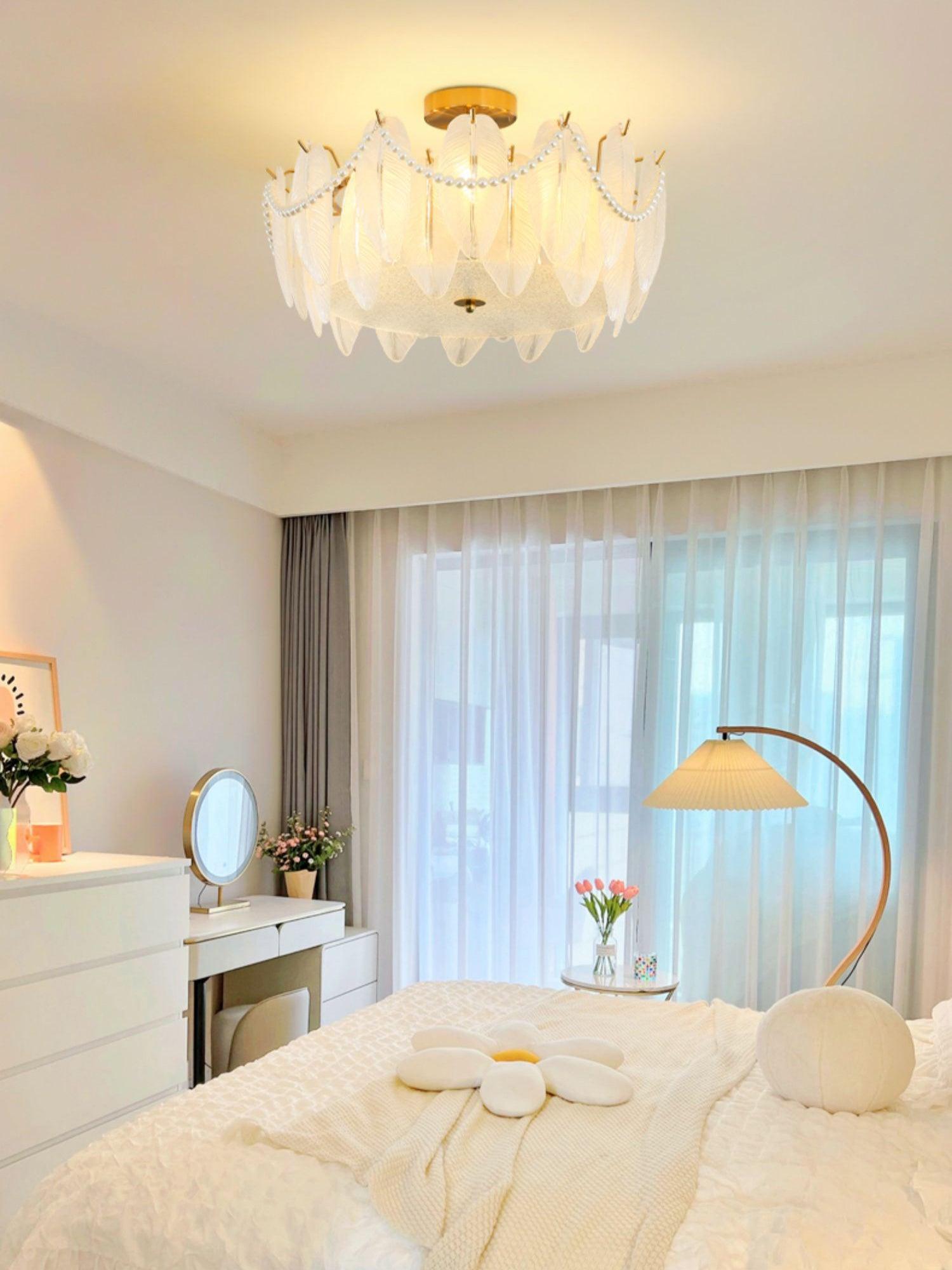 Retro Feather Ceiling Lamp by FIFTH & BEAM — product view 7