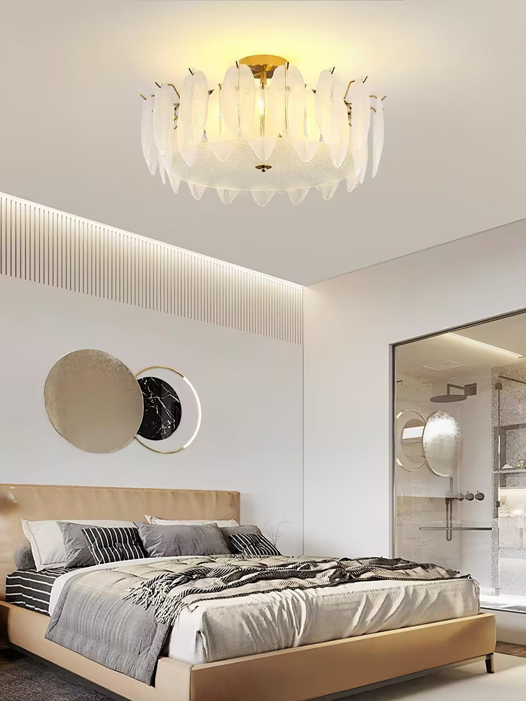Retro Feather Ceiling Lamp by FIFTH & BEAM — product view 8