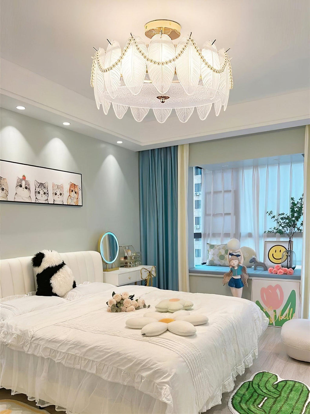 Retro Feather Ceiling Lamp by FIFTH & BEAM — product view 10