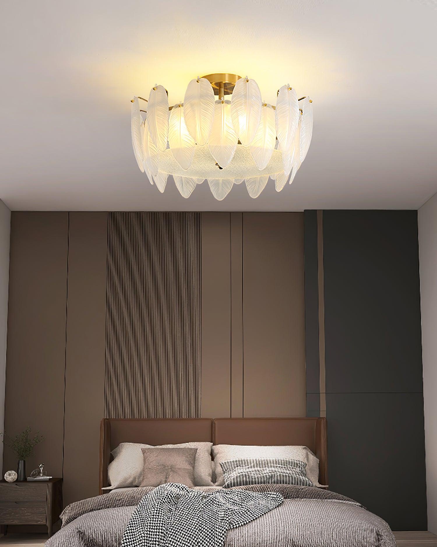 Retro Feather Ceiling Lamp by FIFTH & BEAM — product view 11