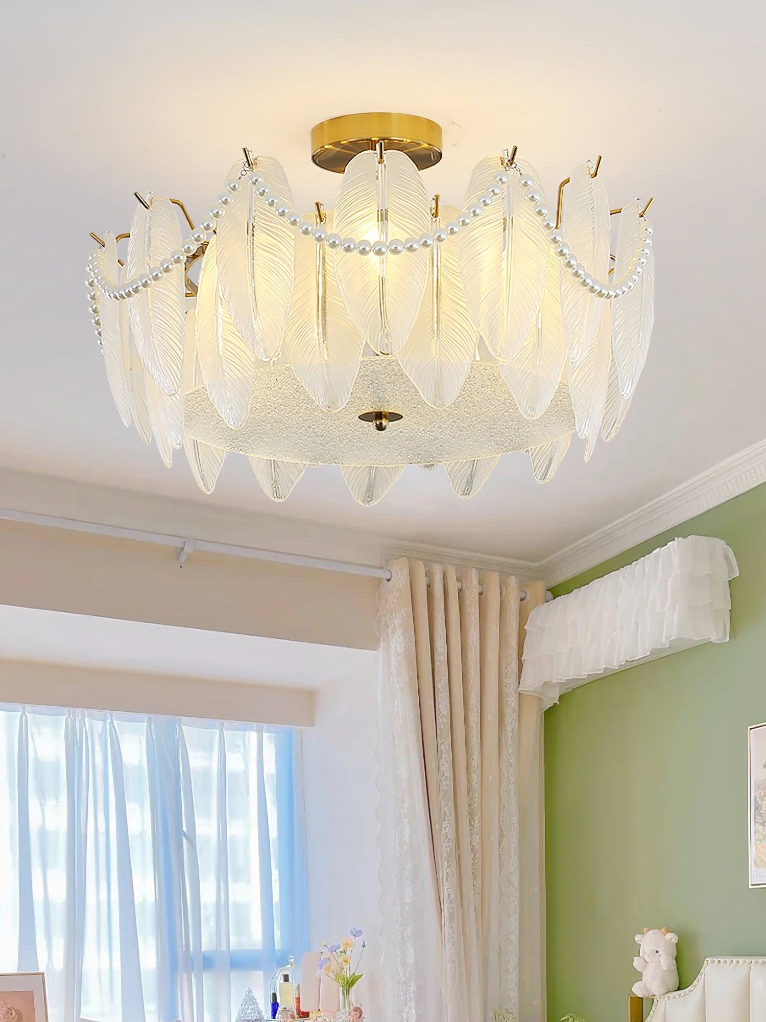 Retro Feather Ceiling Lamp by FIFTH & BEAM — product view 13