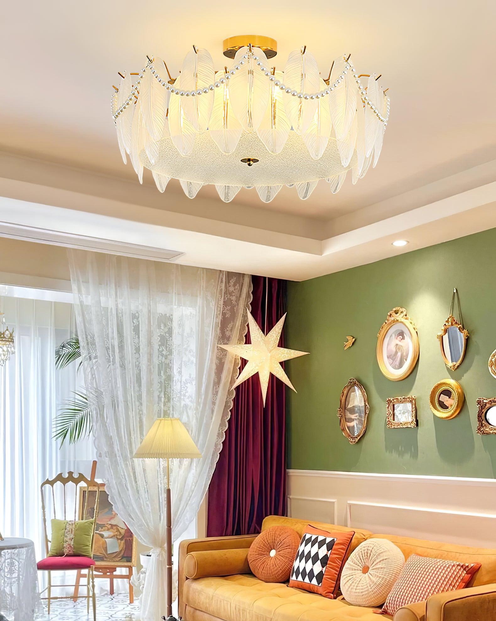 Retro Feather Ceiling Lamp by FIFTH & BEAM — product view 19