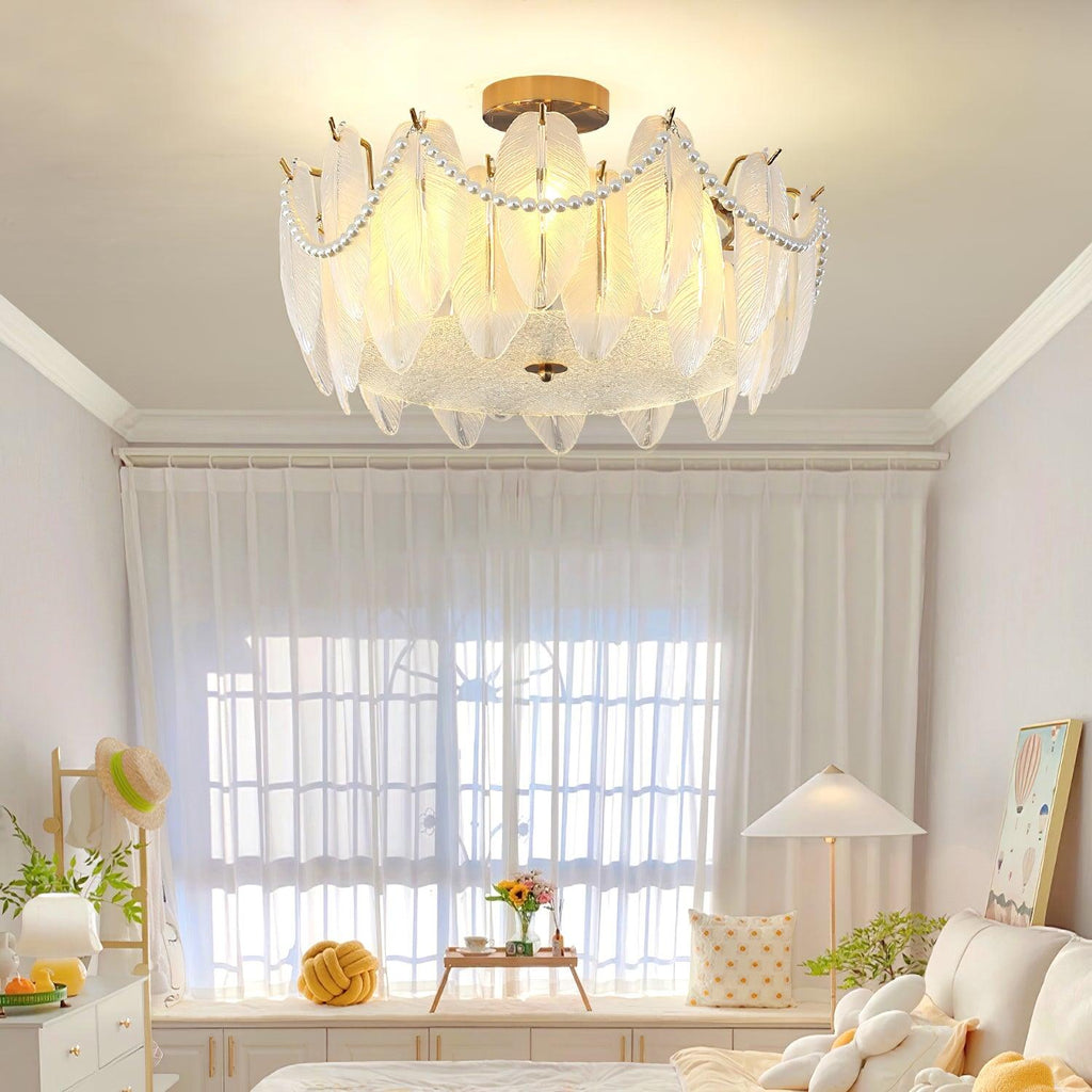 Retro Feather Ceiling Lamp by FIFTH & BEAM — product view 4