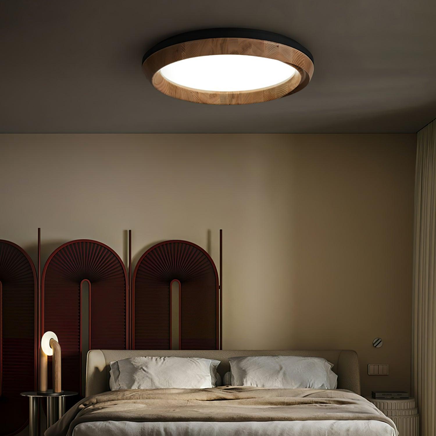 Ripple Wood Ceiling Light by FIFTH & BEAM — product view 2