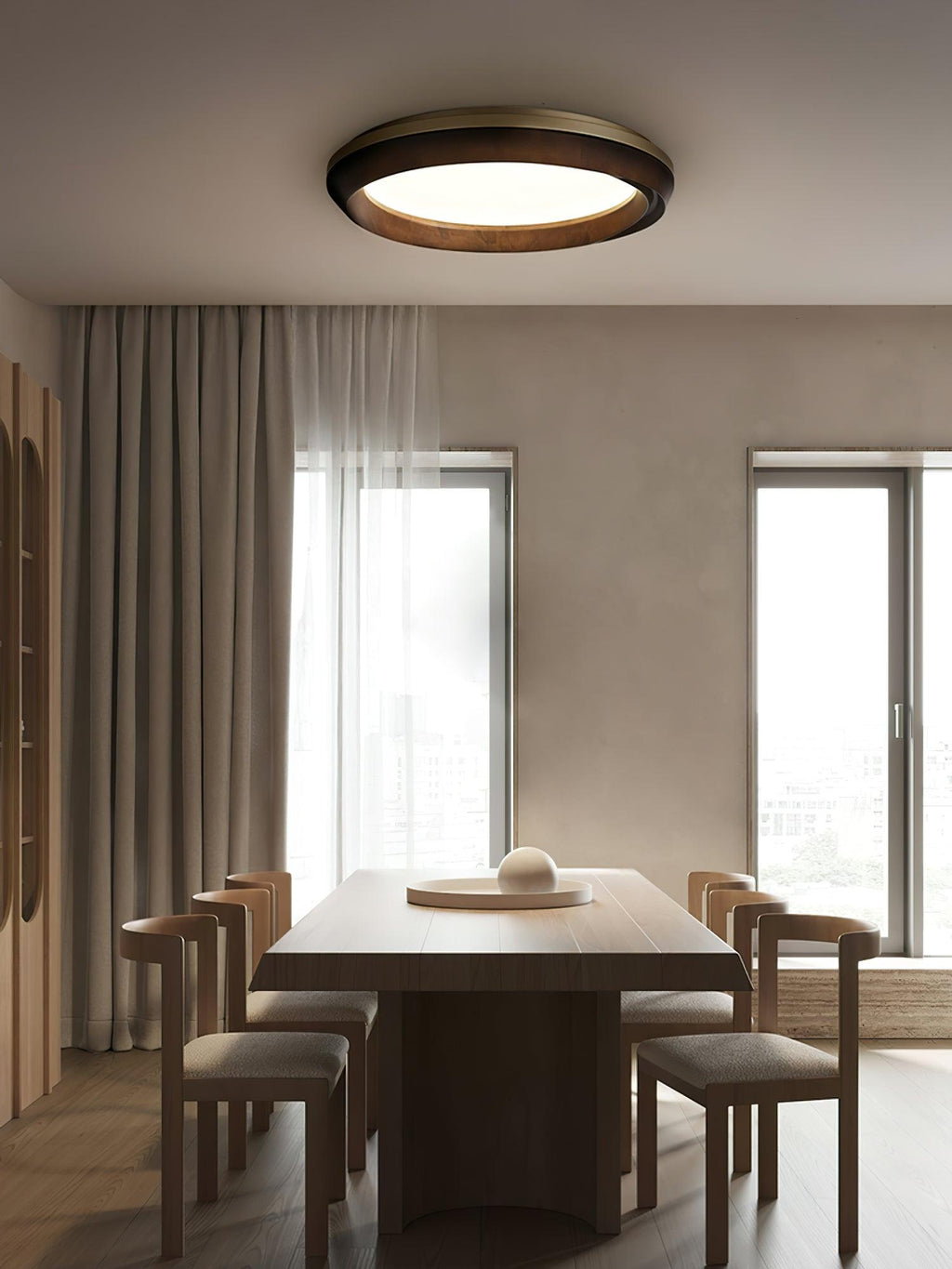 Ripple Wood Ceiling Light by FIFTH & BEAM — product view 5