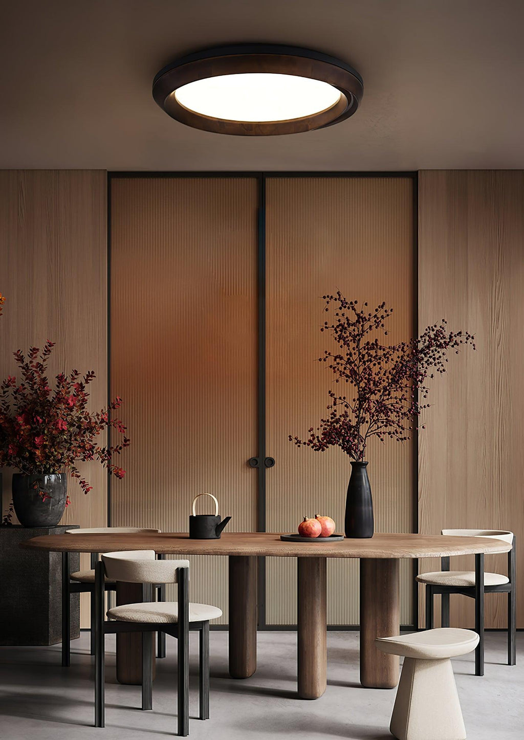 Ripple Wood Ceiling Light by FIFTH & BEAM — product view 6
