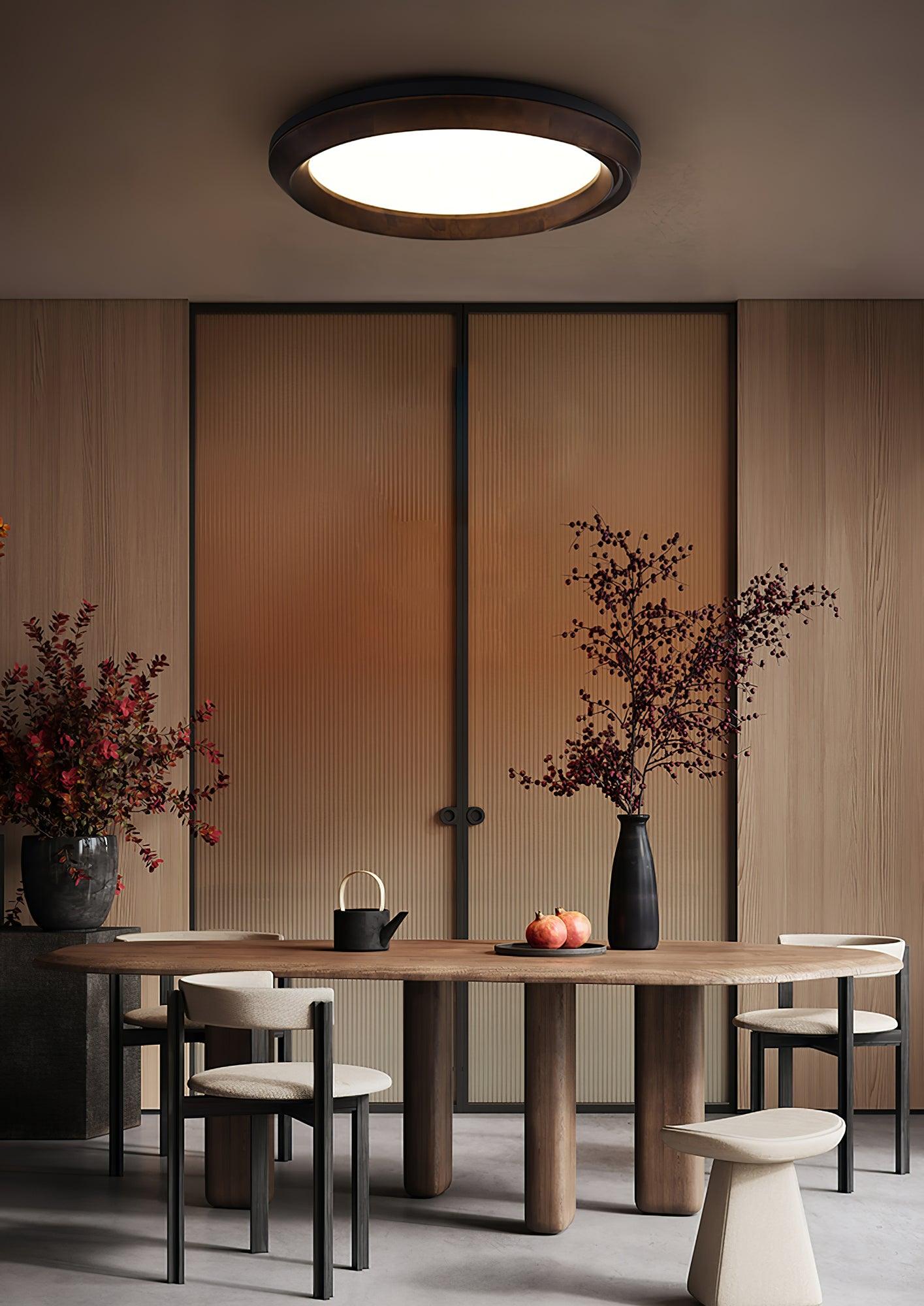 Ripple Wood Ceiling Light by FIFTH & BEAM — product view 6