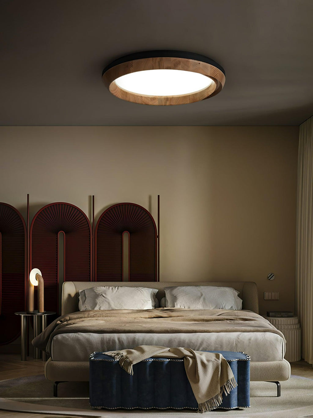 Ripple Wood Ceiling Light by FIFTH & BEAM — product view 10