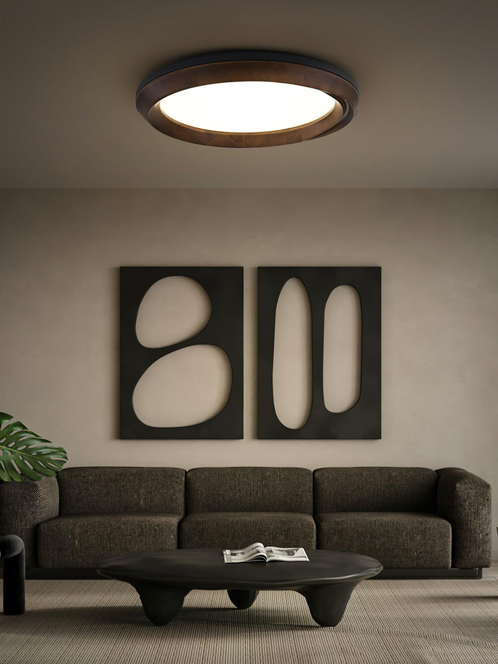 Ripple Wood Ceiling Light by FIFTH & BEAM — product view 11