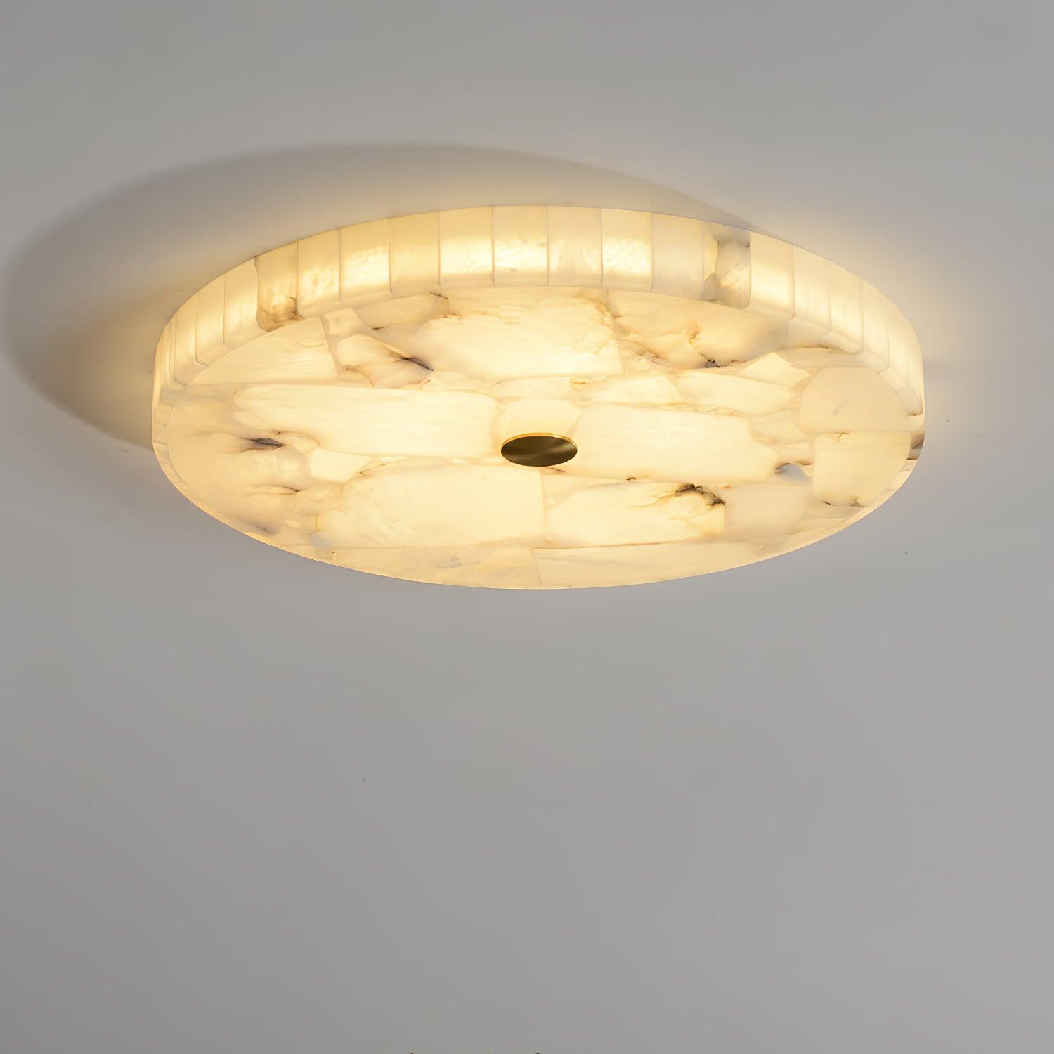 Round Alabaster Ceiling Lamp by FIFTH & BEAM — product view 8