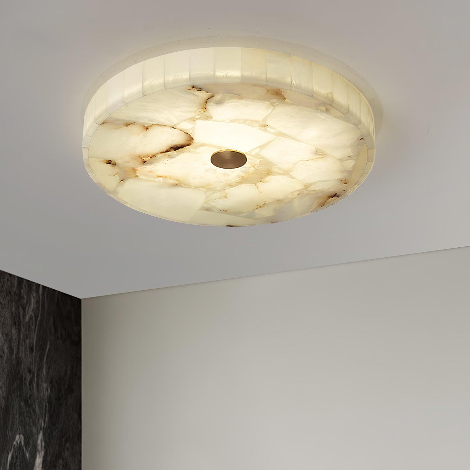 Round Alabaster Ceiling Lamp by FIFTH & BEAM — product view 4