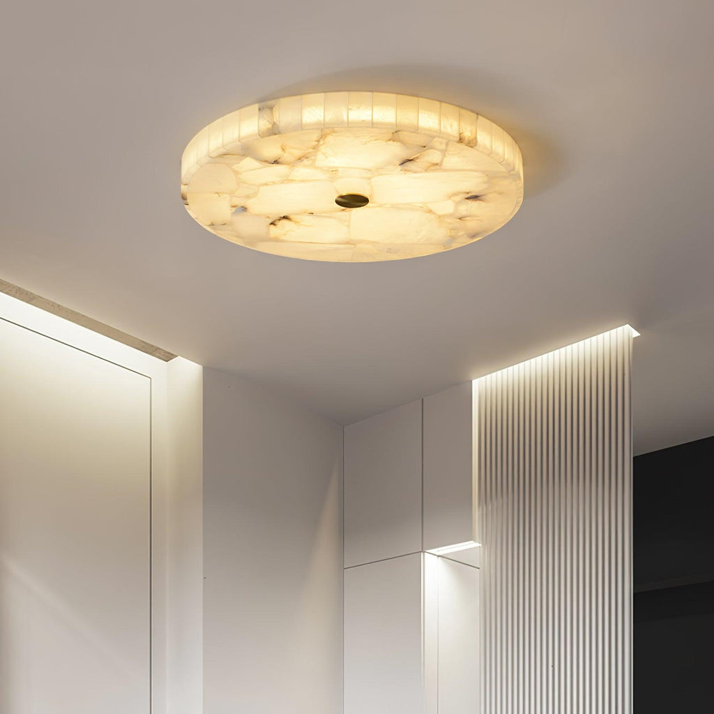 Round Alabaster Ceiling Lamp by FIFTH & BEAM — product view 2