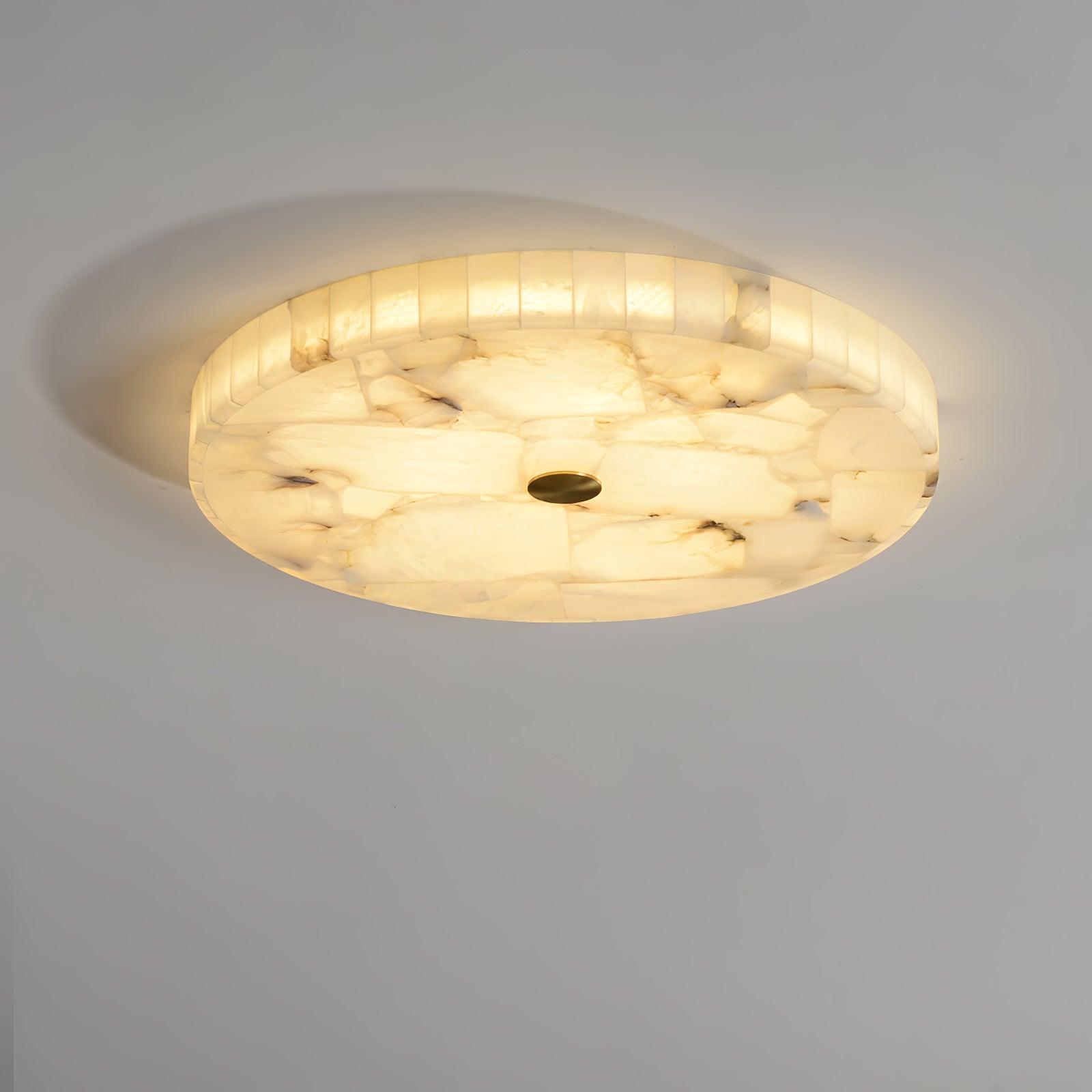 Round Alabaster Ceiling Lamp by FIFTH & BEAM — product view 5
