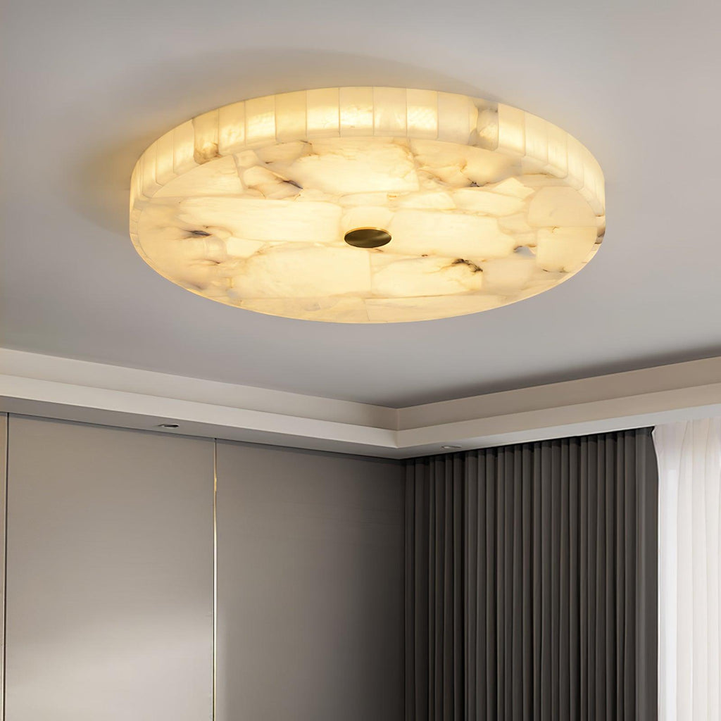Round Alabaster Ceiling Lamp by FIFTH & BEAM — product view 3