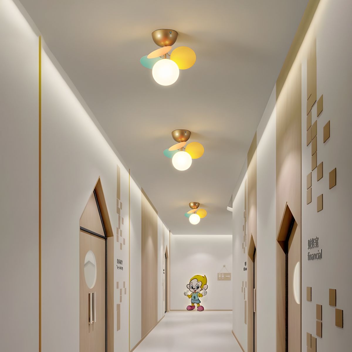 Round Macaron Ceiling Lamp by FIFTH & BEAM — product view 7
