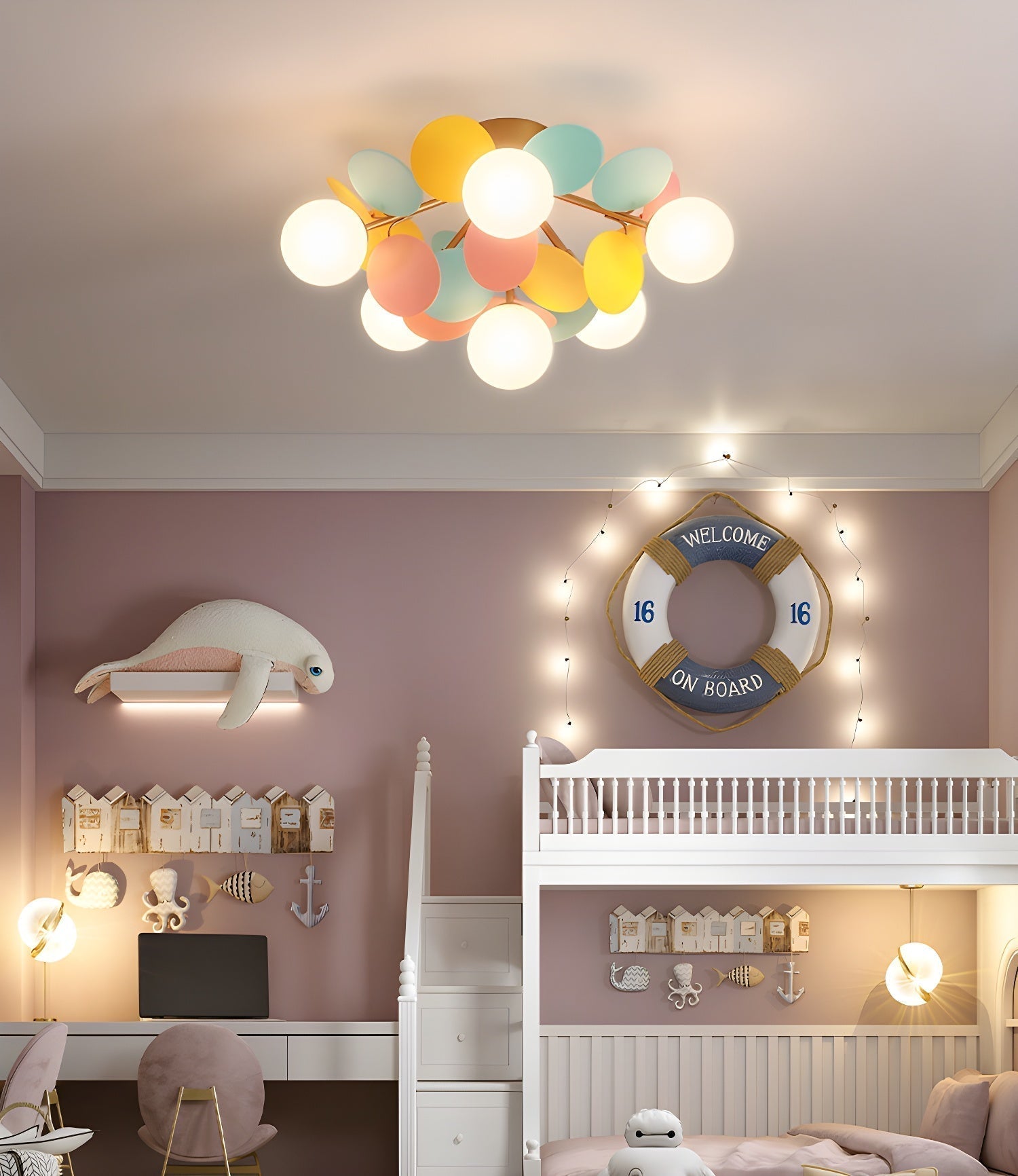 Round Macaron Ceiling Lamp by FIFTH & BEAM — product view 12