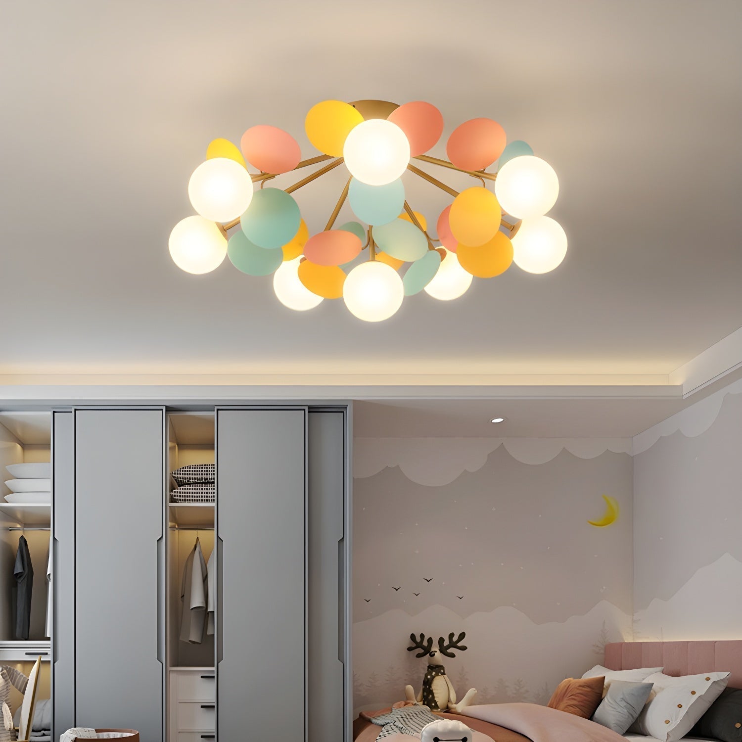 Round Macaron Ceiling Lamp by FIFTH & BEAM — product view 4