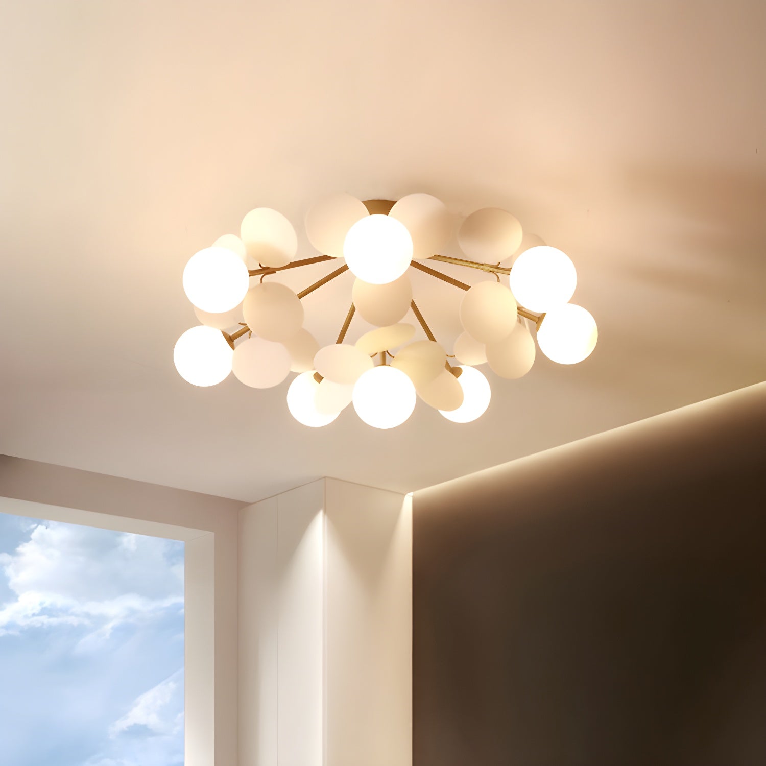 Round Macaron Ceiling Lamp by FIFTH & BEAM — product view 30