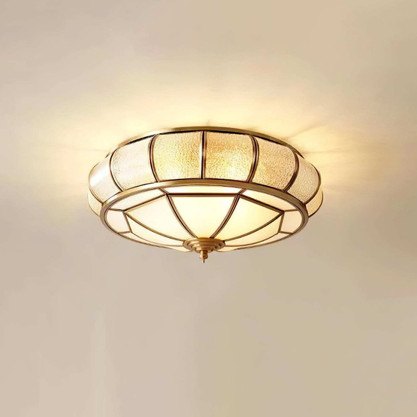 Round Textured Glass Ceiling Light by FIFTH & BEAM — product view 26