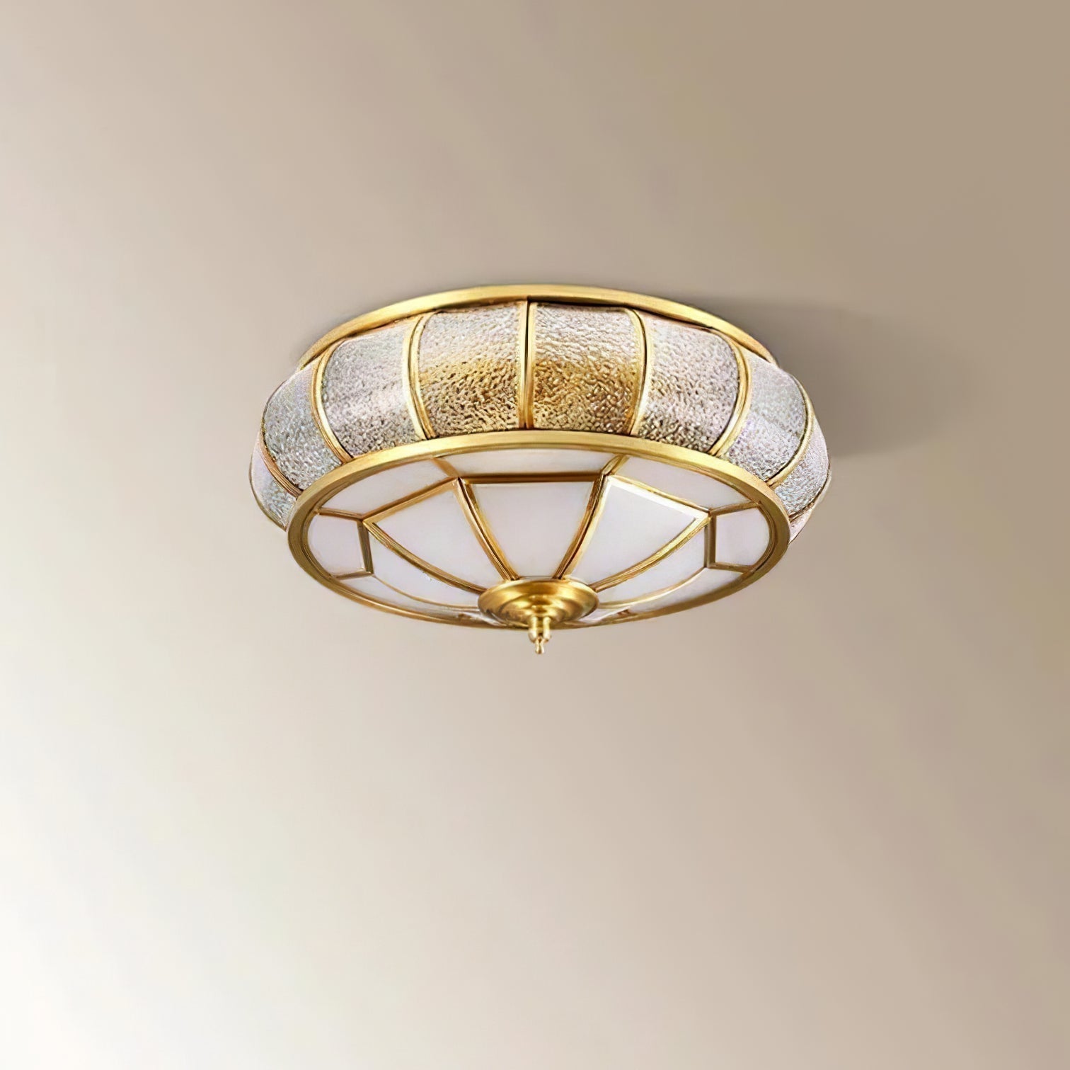 Round Textured Glass Ceiling Light by FIFTH & BEAM — product view 27