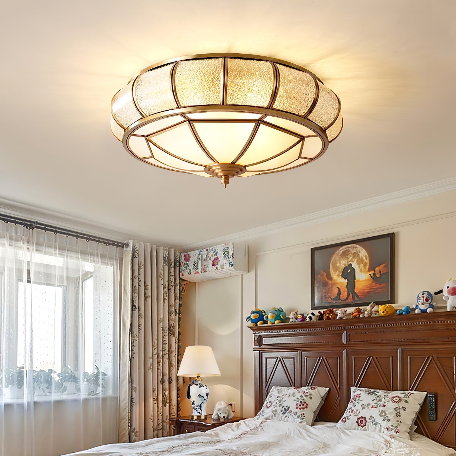 Round Textured Glass Ceiling Light by FIFTH & BEAM — product view 29
