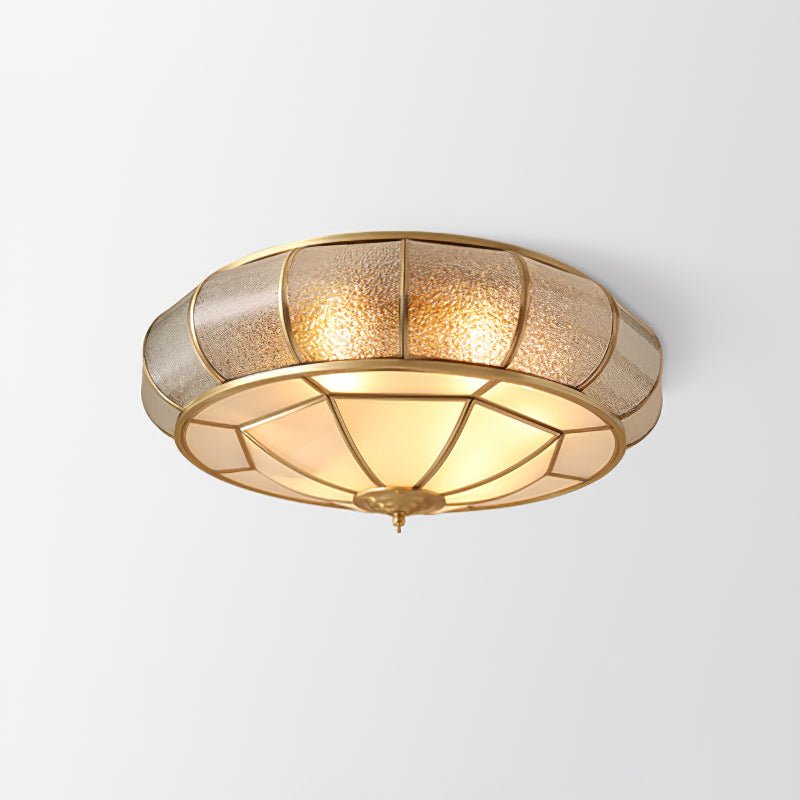 Round Textured Glass Ceiling Light by FIFTH & BEAM — product view 4