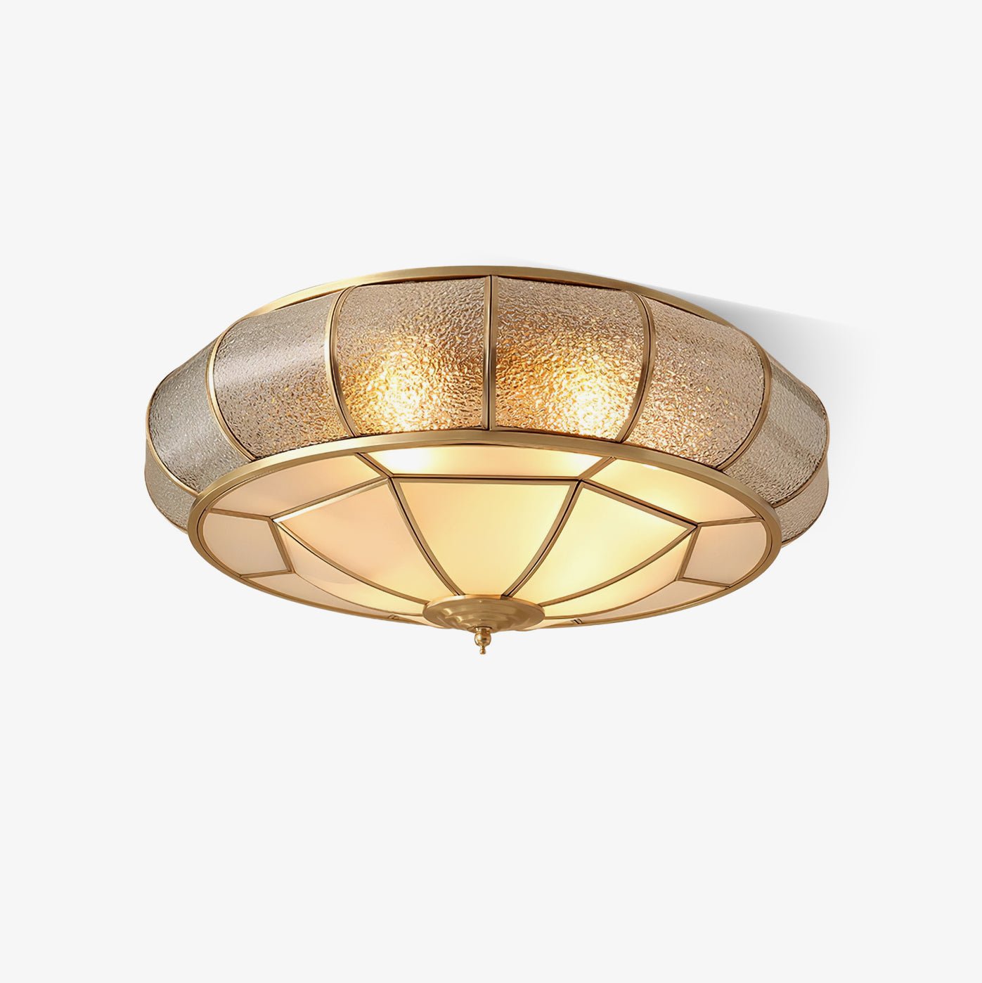 Round Textured Glass Ceiling Light by FIFTH & BEAM — product view 1